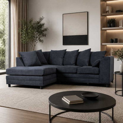 Casper Chenille Fabric Corner Sofa