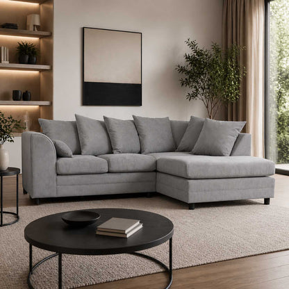 Casper Chenille Fabric Corner Sofa