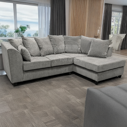 Casper Chenille Fabric Corner Sofa