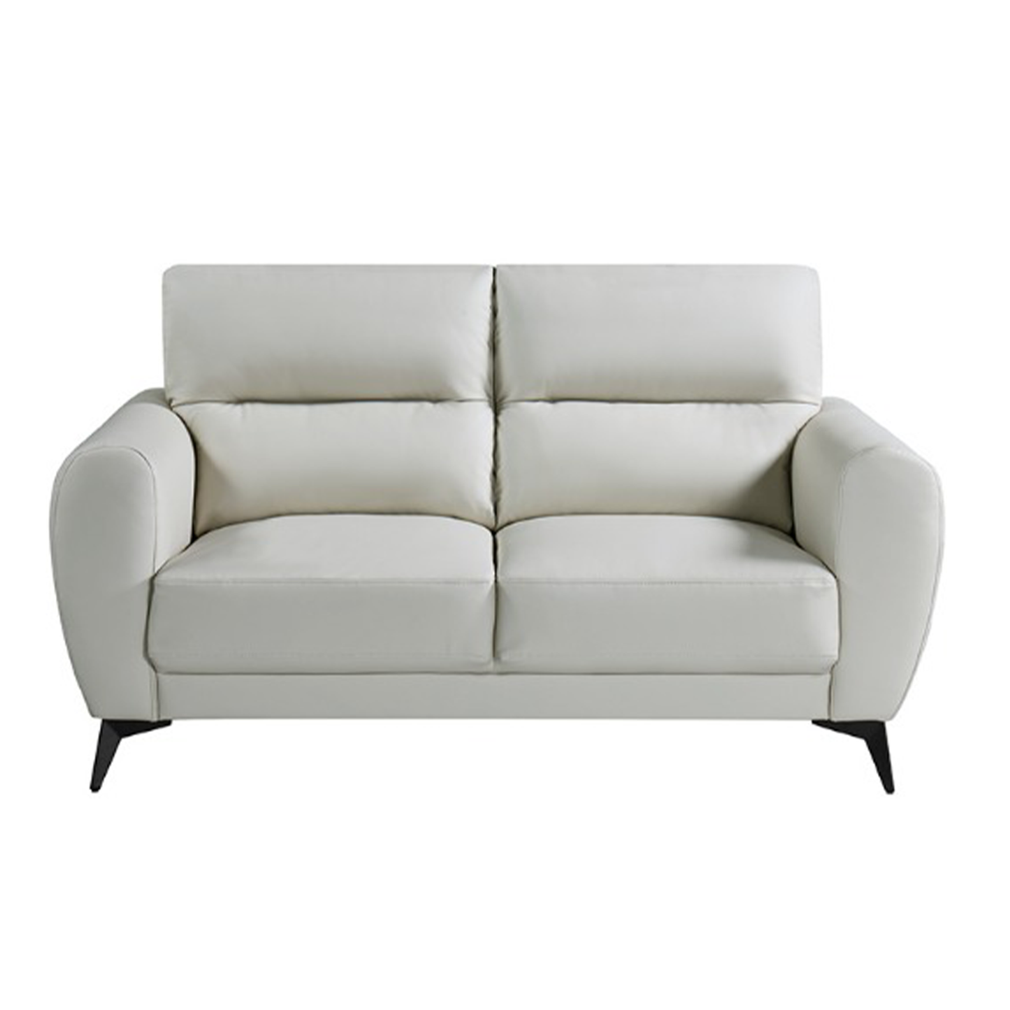 Leo Cream Leather Aire 2 Seater Sofa