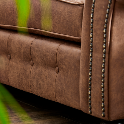 Oakland Chesterfield Leather 3 Piece Sofa Suite (3 + 1 + 1)