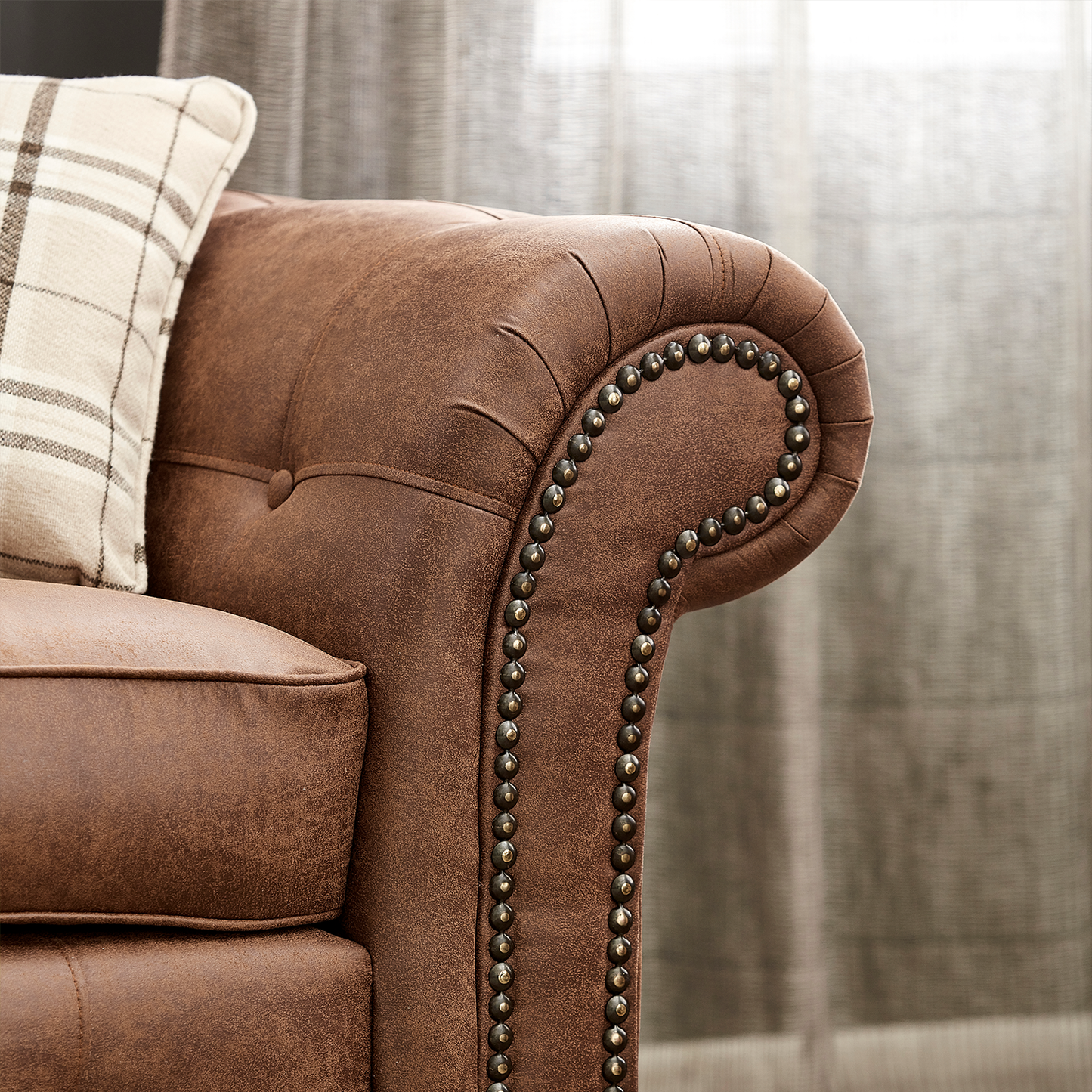 Oakland Chesterfield Leather 3 Piece Sofa Suite (3 + 1 + 1)