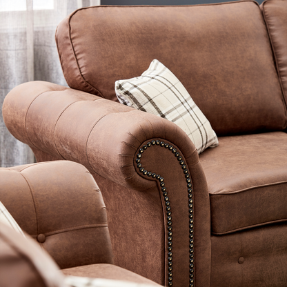 Oakland Chesterfield Leather 3 Piece Sofa Suite (3 + 1 + 1)