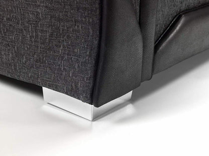 Lisbon Mixed Black and Grey 5 Seater Corner Sofa - 2