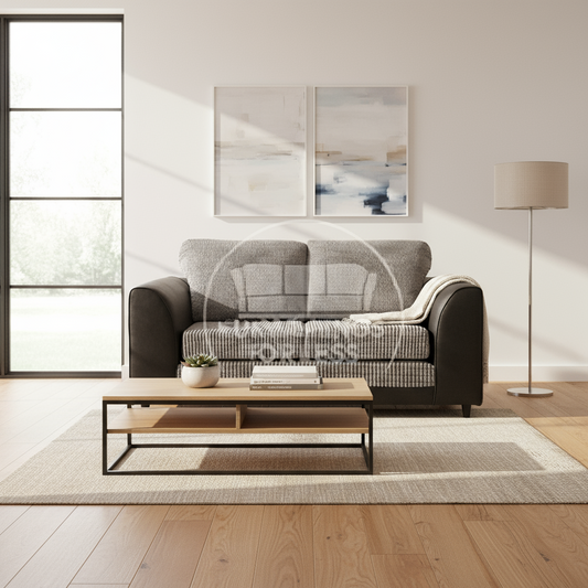 Luca Mixed Fabric 2 Seater - Full Back