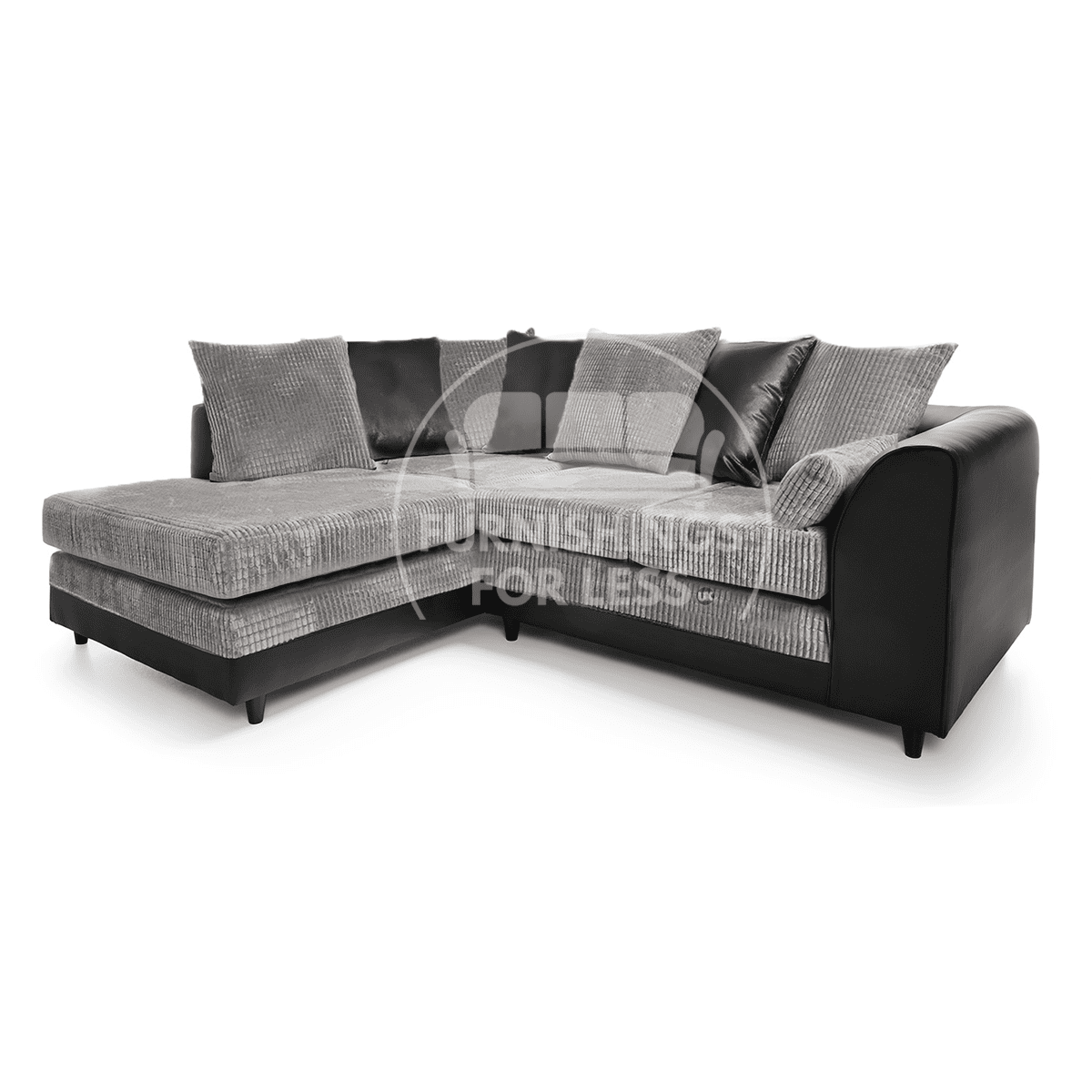 Luca Mixed Fabric 4 Seater Corner Sofa - Scatter Back