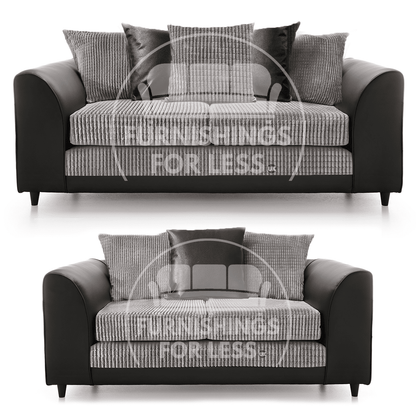 Luca Mixed Fabric Sofa Suite - Scatter Back