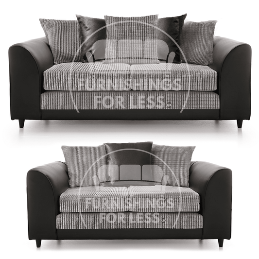 Luca Mixed Fabric Sofa Suite - Scatter Back