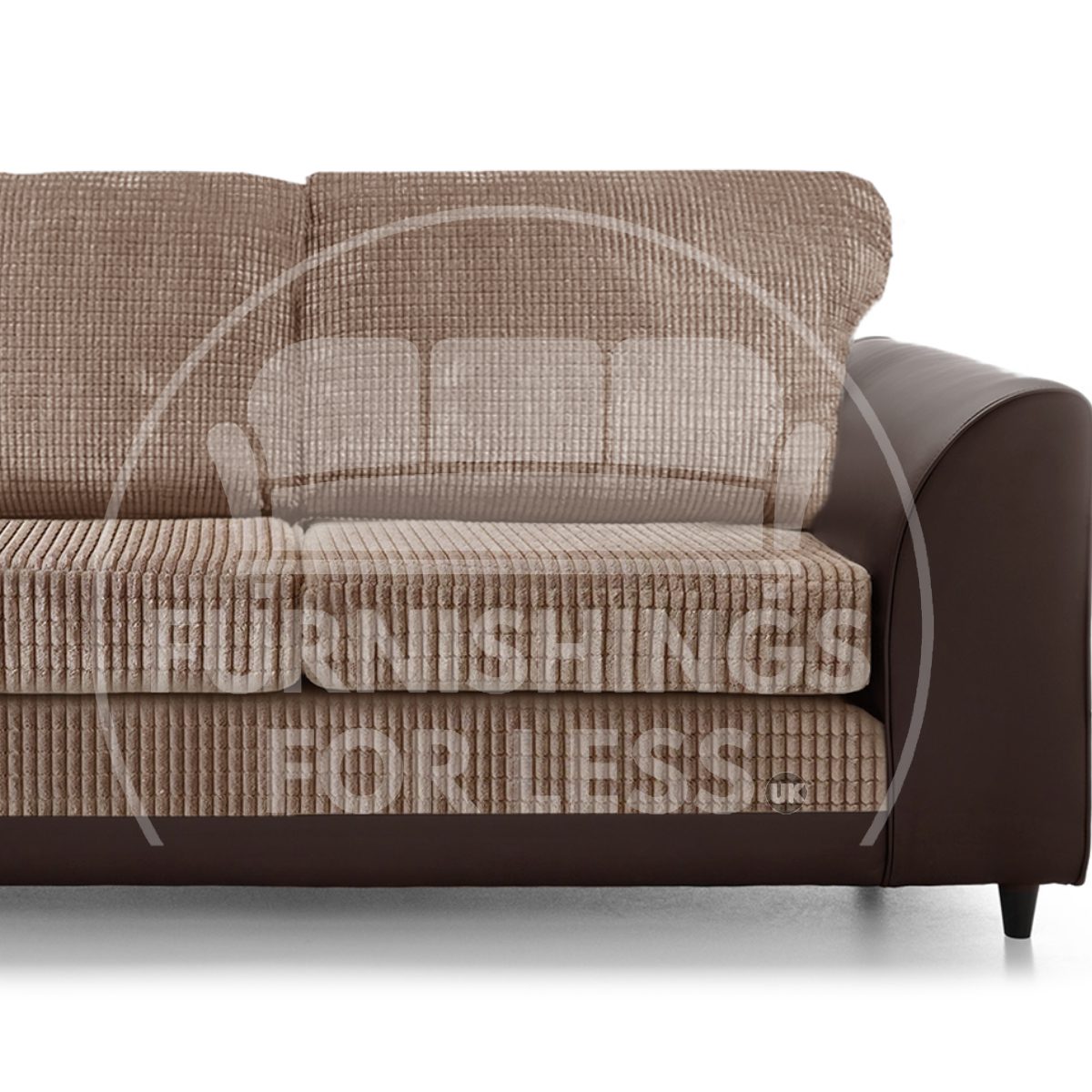 Luca Mixed Fabric 3 Seater - Full Back - 2