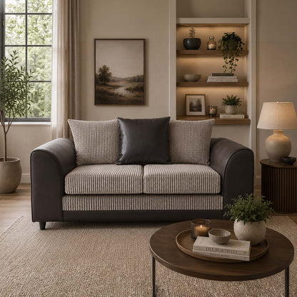 Luca Mixed Fabric Sofa Suite - Scatter Back