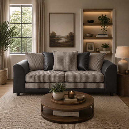 Luca Mixed Fabric Sofa Suite - Scatter Back