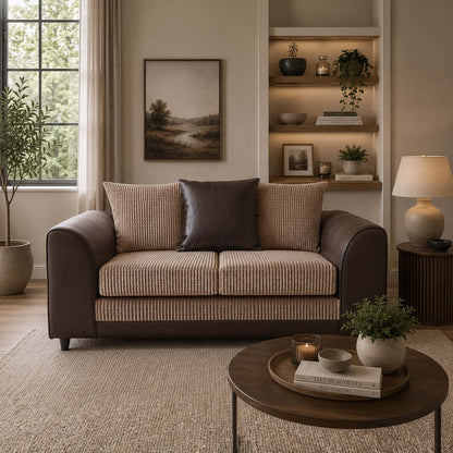 Luca Mixed Fabric Sofa Suite - Scatter Back
