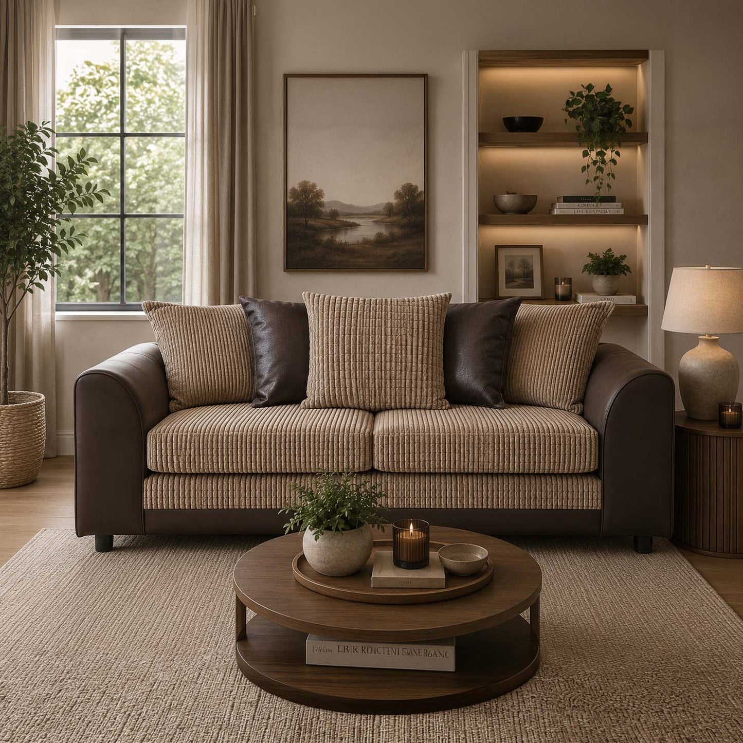 Luca Mixed Fabric Sofa Suite - Scatter Back