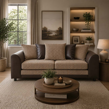 Luca Mixed Fabric Sofa Suite - Scatter Back