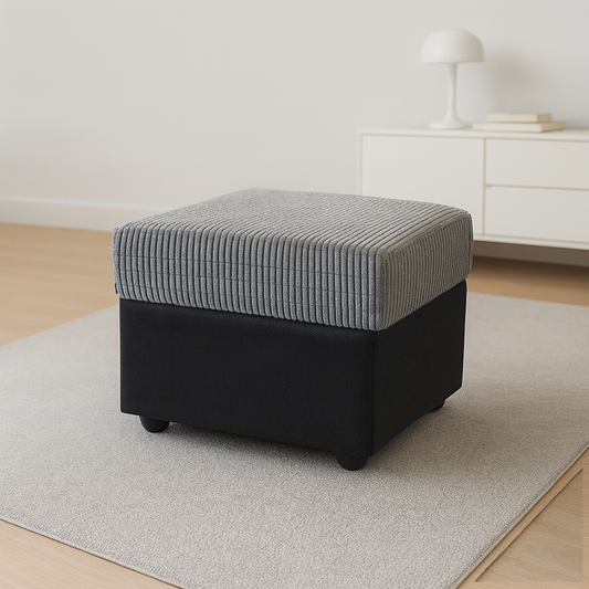 Luca Mixed Fabric Footstool