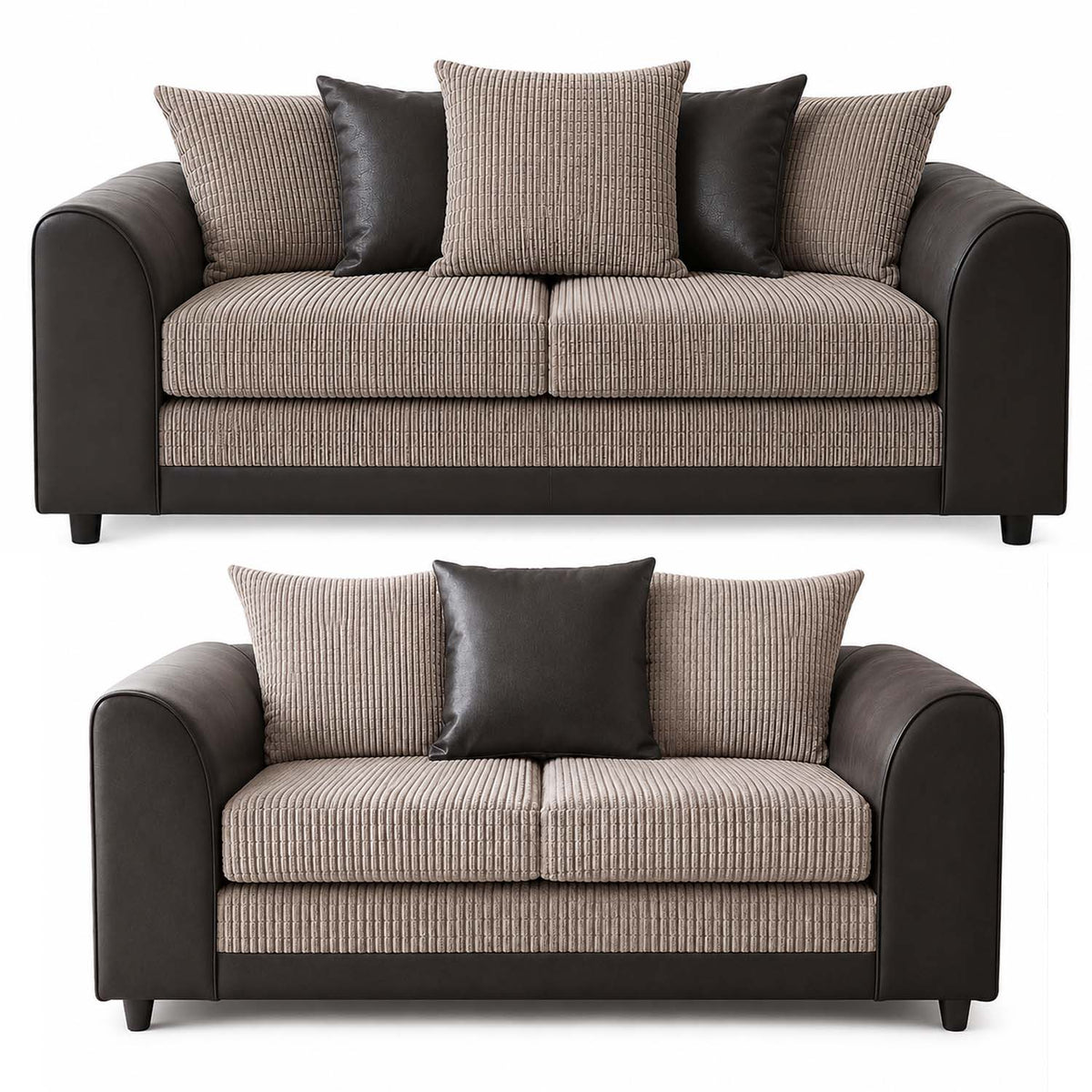 Luca Mixed Fabric Sofa Suite - Scatter Back