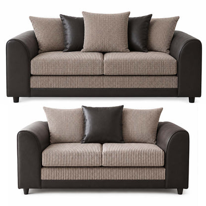 Luca Mixed Fabric Sofa Suite - Scatter Back
