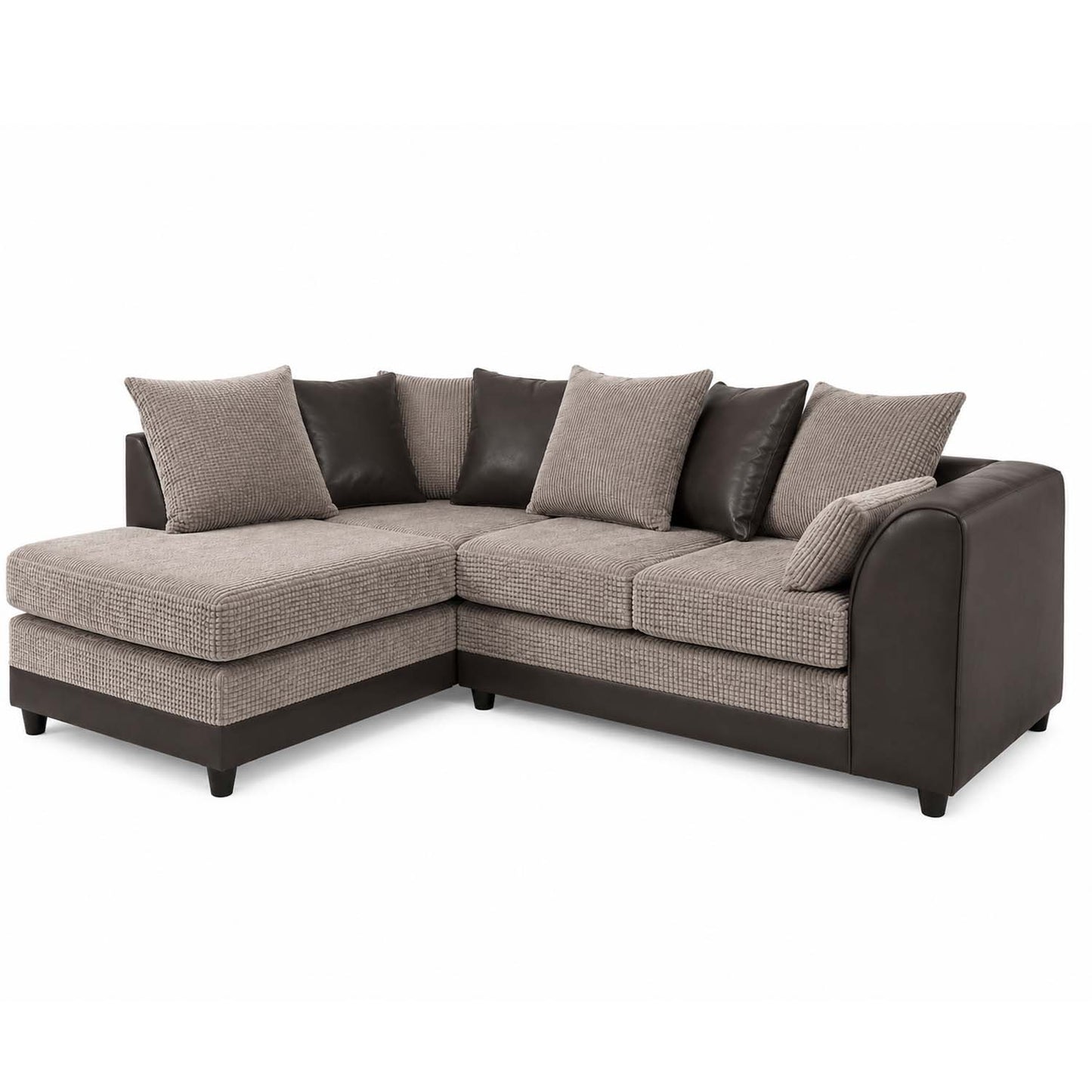 Luca Mixed Fabric 4 Seater Corner Sofa - Scatter Back
