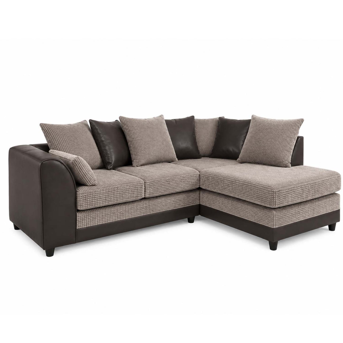 Luca Mixed Fabric 4 Seater Corner Sofa - Scatter Back
