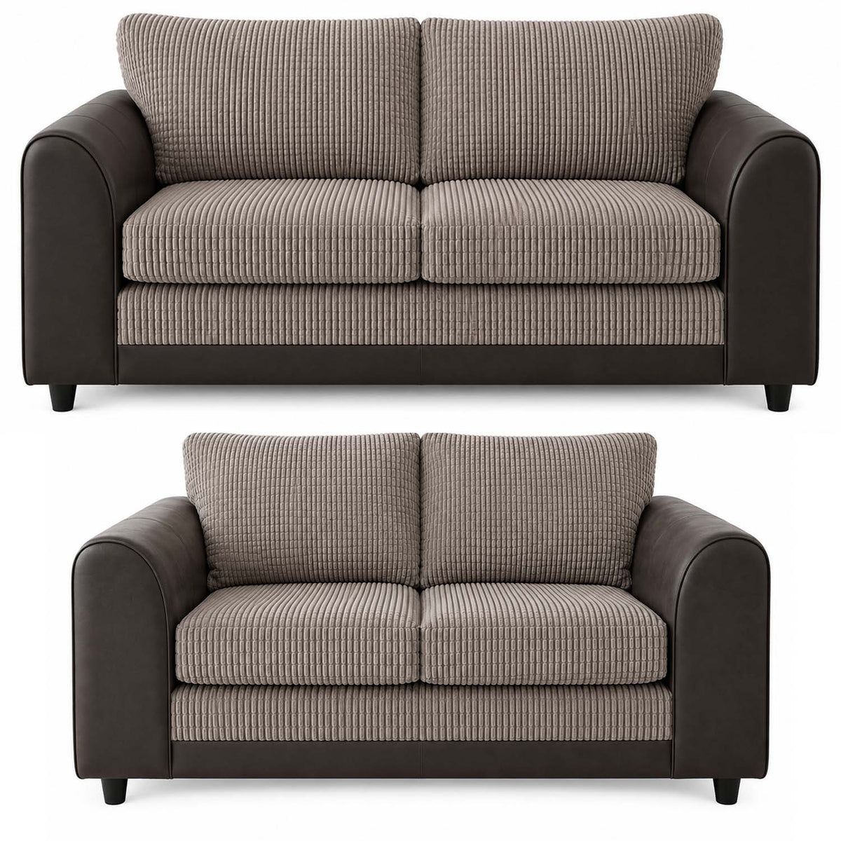 Luca Mixed Fabric Sofa Suite - Full Back
