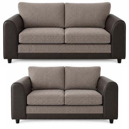 Luca Mixed Fabric Sofa Suite - Full Back