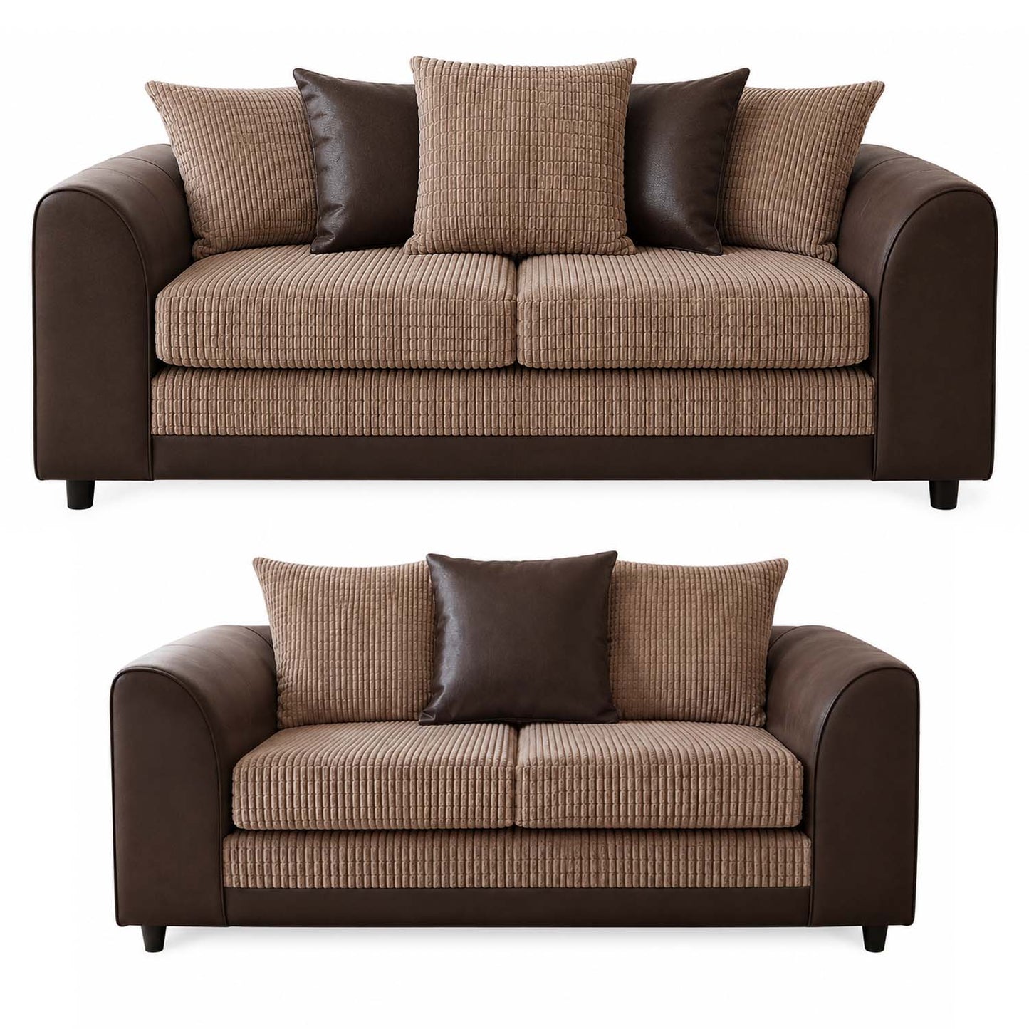 Luca Mixed Fabric Sofa Suite - Scatter Back