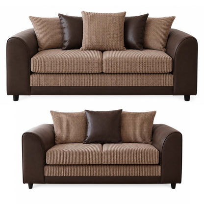 Luca Mixed Fabric Sofa Suite - Scatter Back