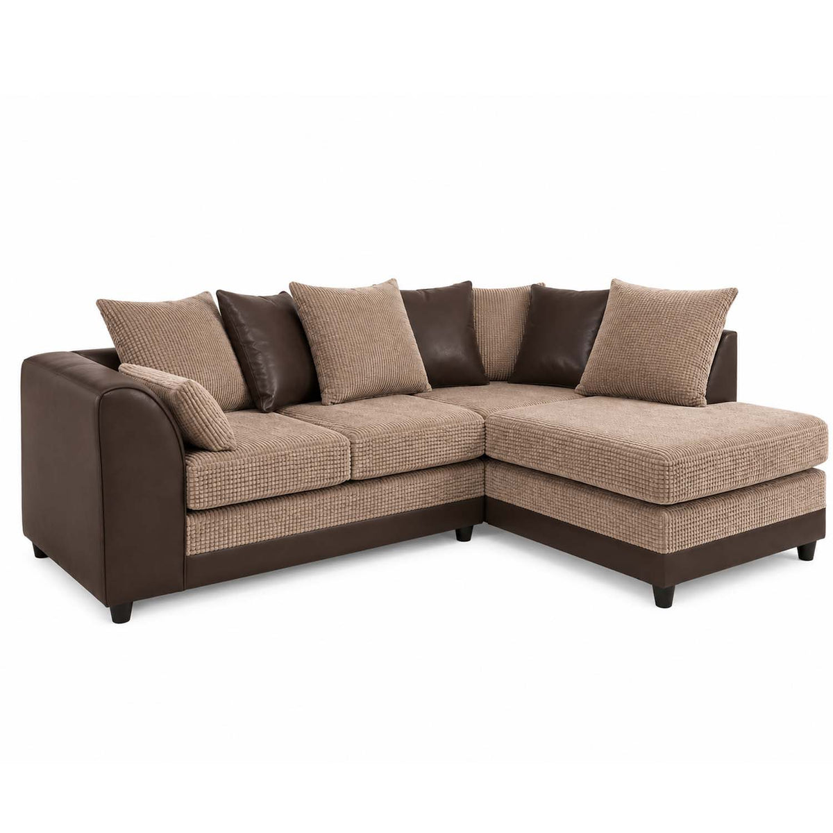 Luca Mixed Fabric 4 Seater Corner Sofa - Scatter Back