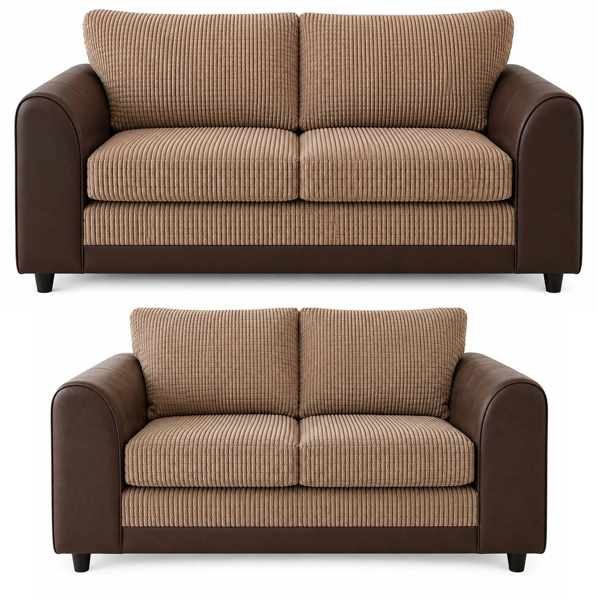 Luca Mixed Fabric Sofa Suite - Full Back