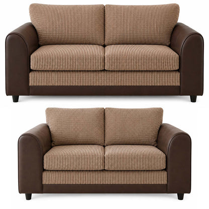 Luca Mixed Fabric Sofa Suite - Full Back