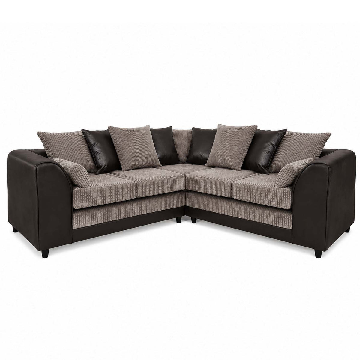 Ferguson / Luca Mixed Fabric 5 Seater Corner Sofa - Scatter Back