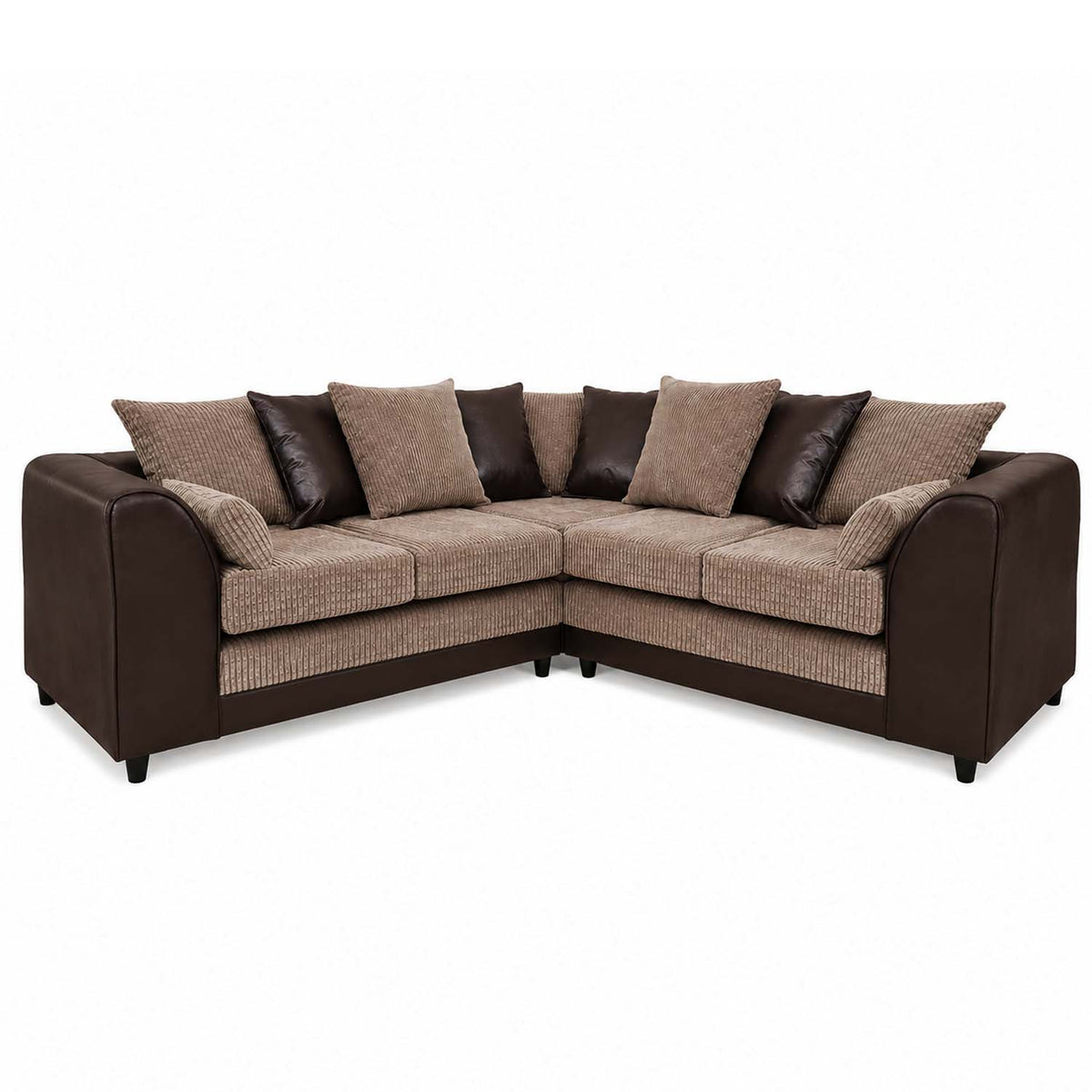 Ferguson / Luca Mixed Fabric 5 Seater Corner Sofa - Scatter Back