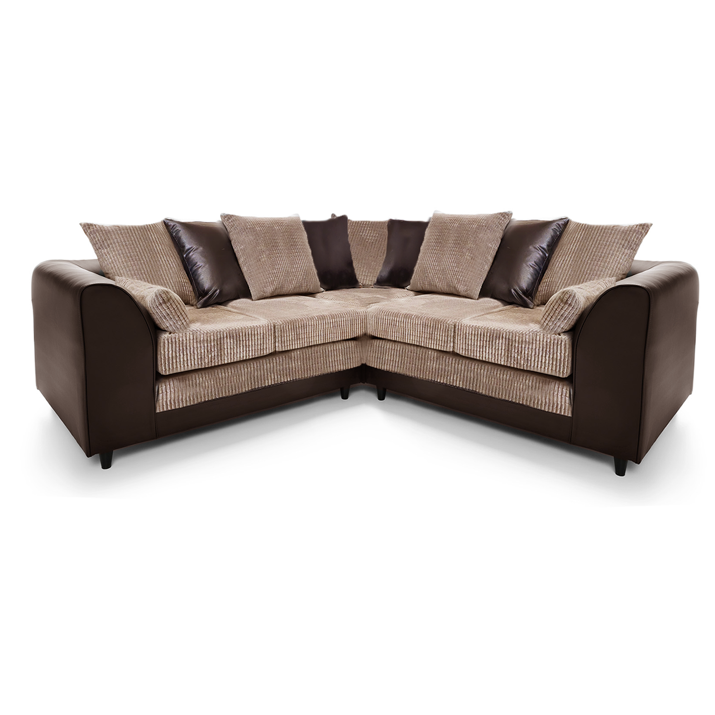 Ferguson / Luca Mixed Fabric 5 Seater Corner Sofa - Scatter Back