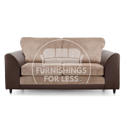 Luca Mixed Fabric 3 Seater - Full Back