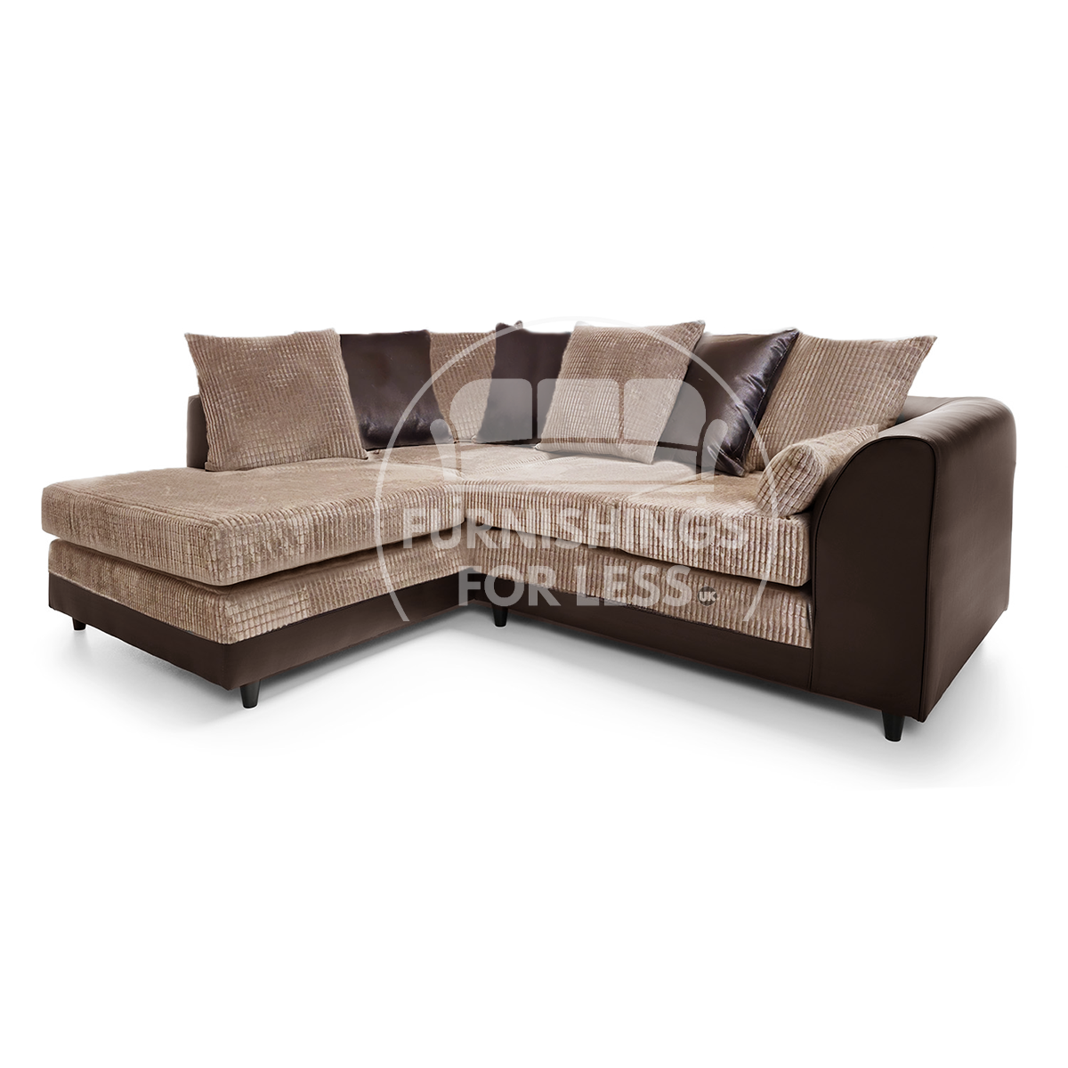 Luca Mixed Fabric 4 Seater Corner Sofa - Scatter Back