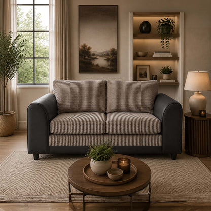 Luca Mixed Fabric Sofa Suite - Full Back