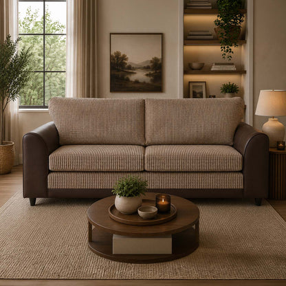 Luca Mixed Fabric Sofa Suite - Full Back