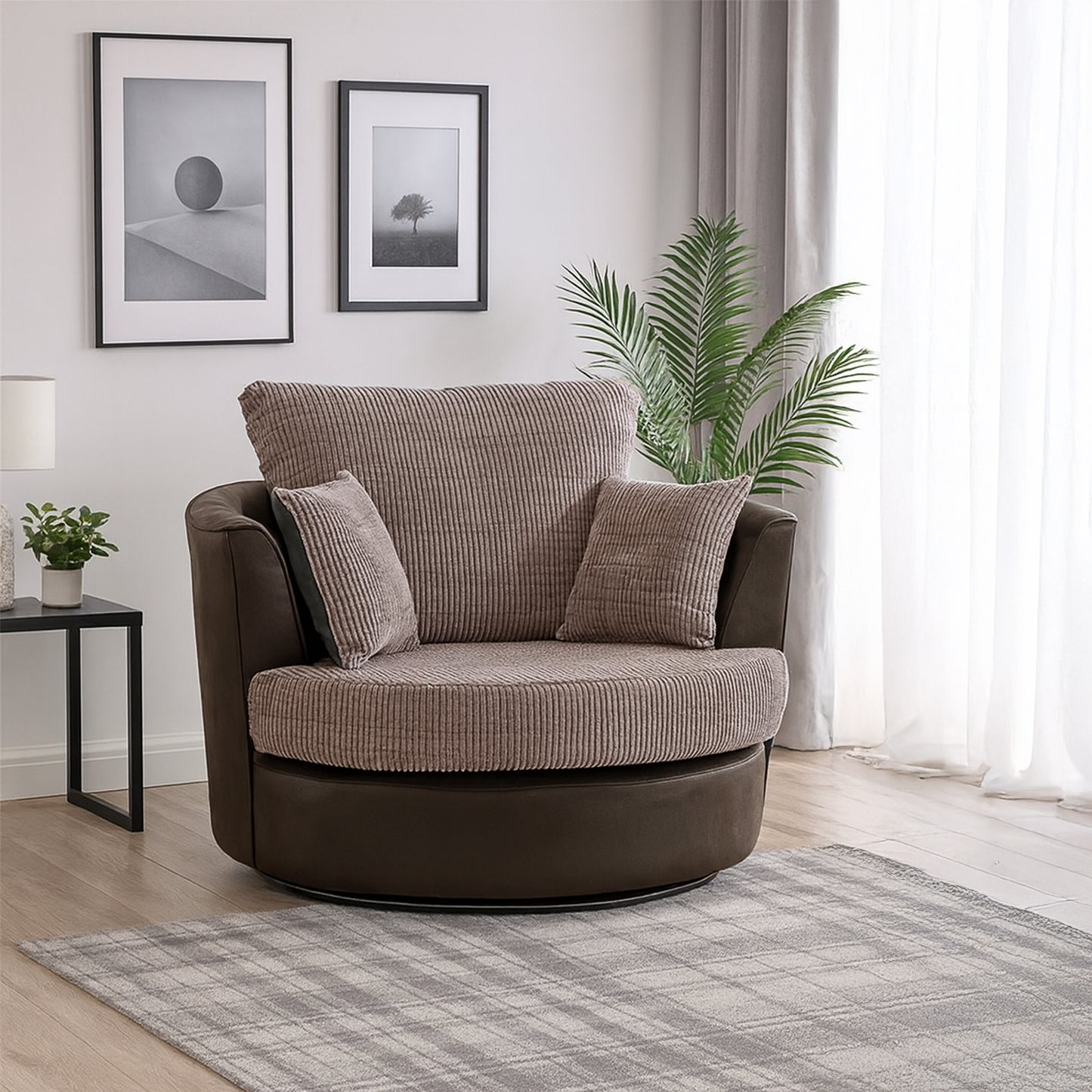 Luca Fabric Swivel Chair