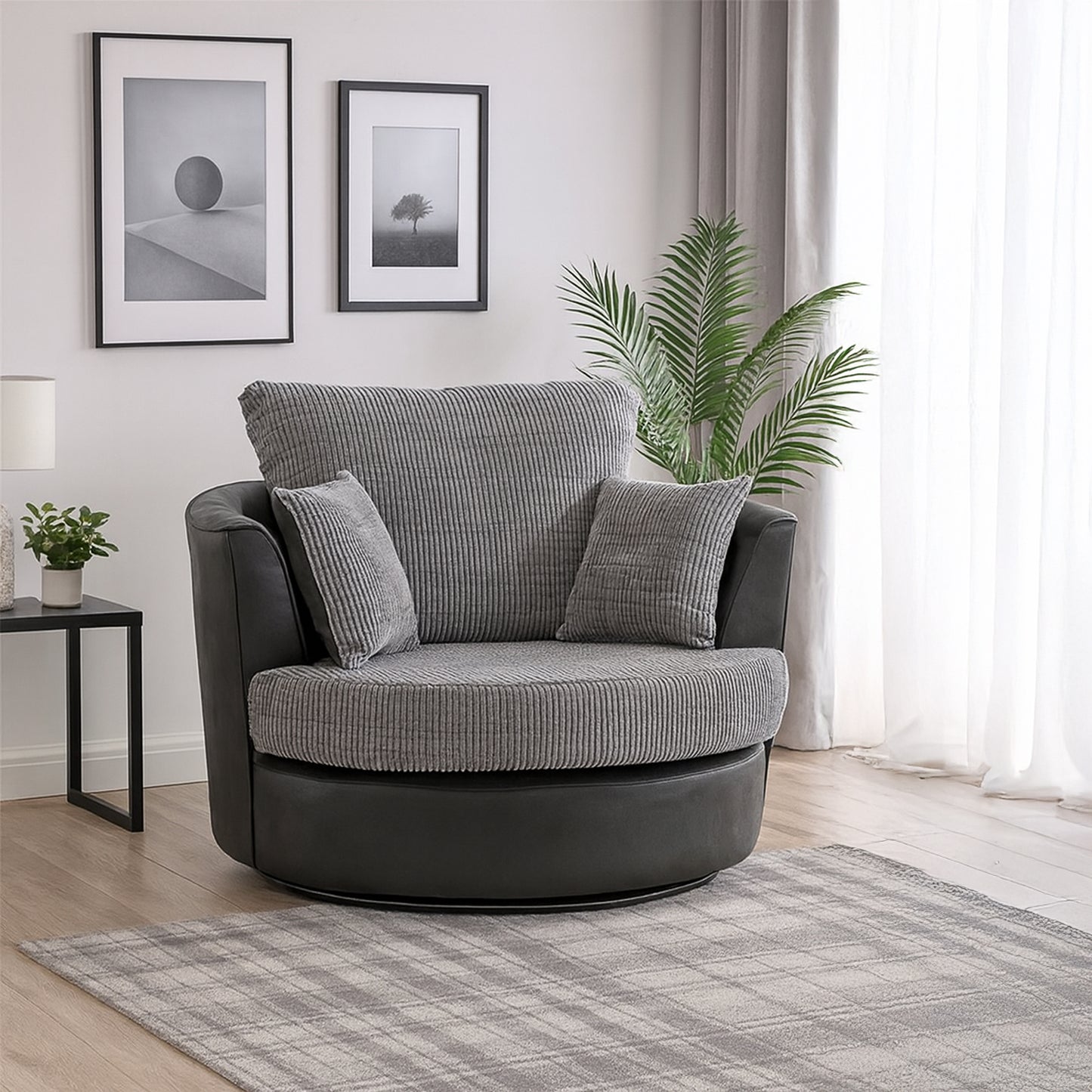 Luca Fabric Swivel Chair