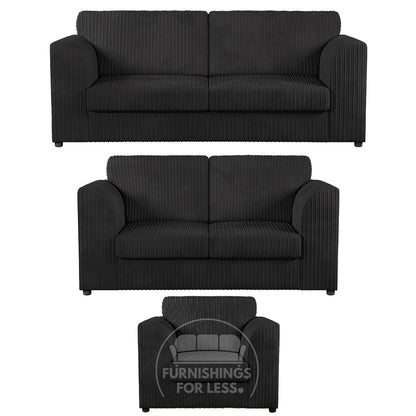 Luxor Full Jumbo Cord 3 Piece Suite - Full Back