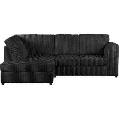 Luxor Cord Fabric 4 Seater Corner Sofa Full Back