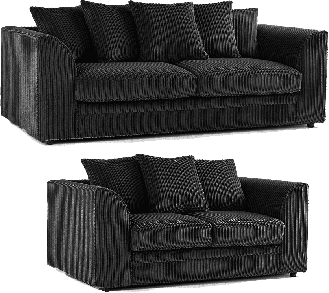 Luxor Full Jumbo 3 + 2 Seater Sofa Set - Scatter Back