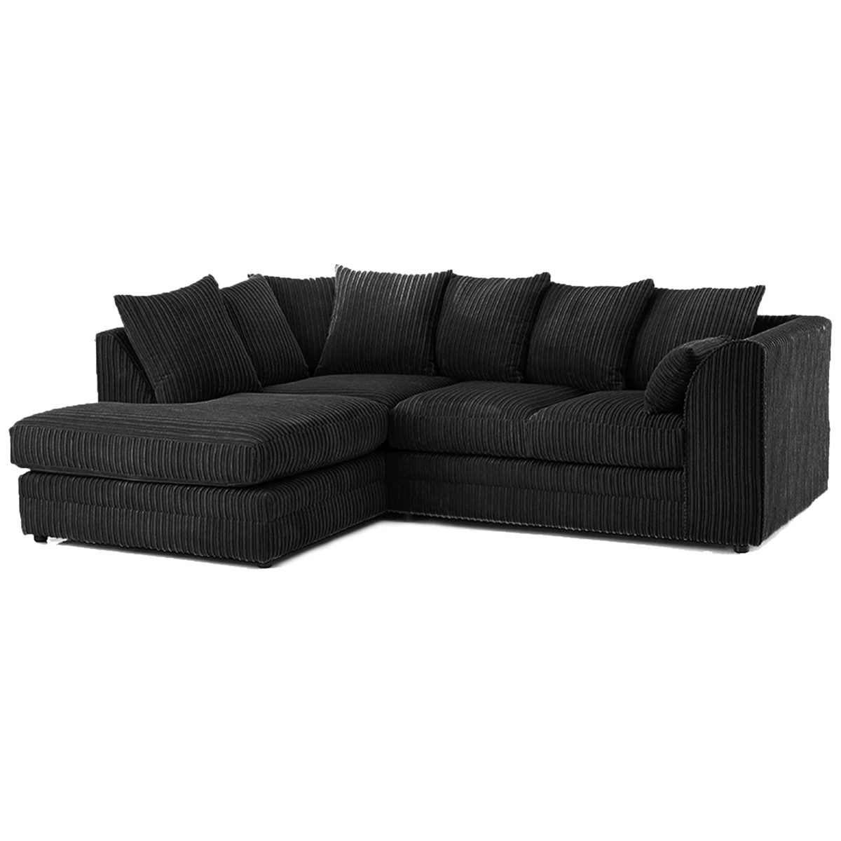 Luxor Cord Fabric 4 Seater Corner Sofa Scatter Back