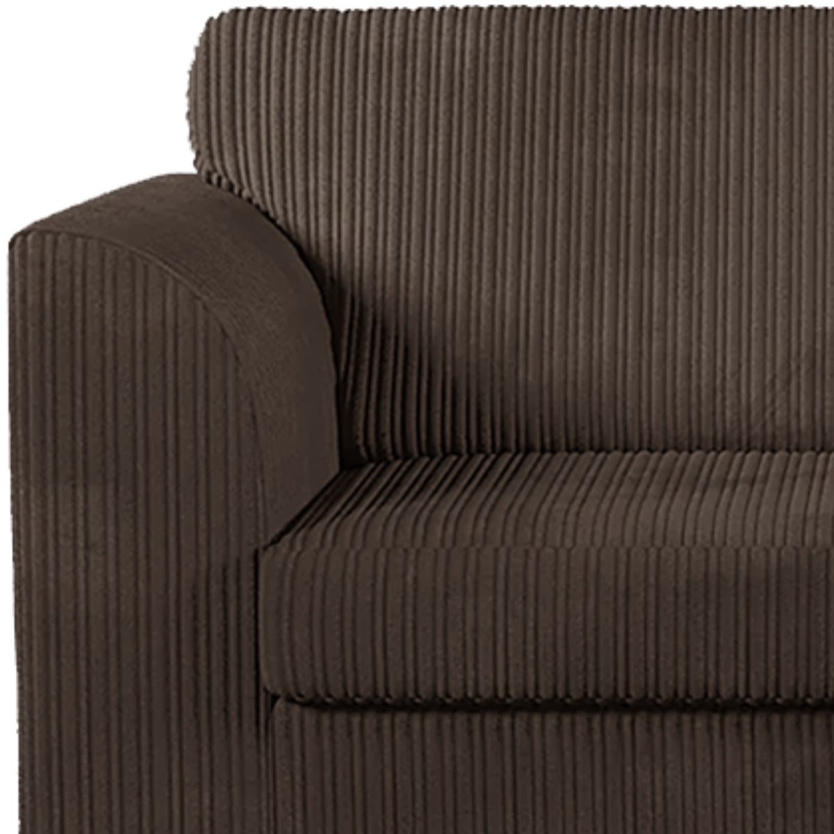 Luxor Full Cord Fabric 4 Seater Corner Sofa Full Back - 8