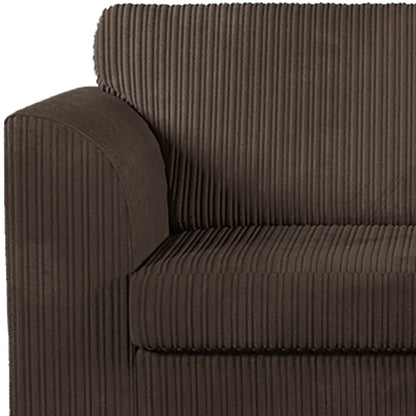 Luxor Full Cord Fabric 4 Seater Corner Sofa Full Back - 8