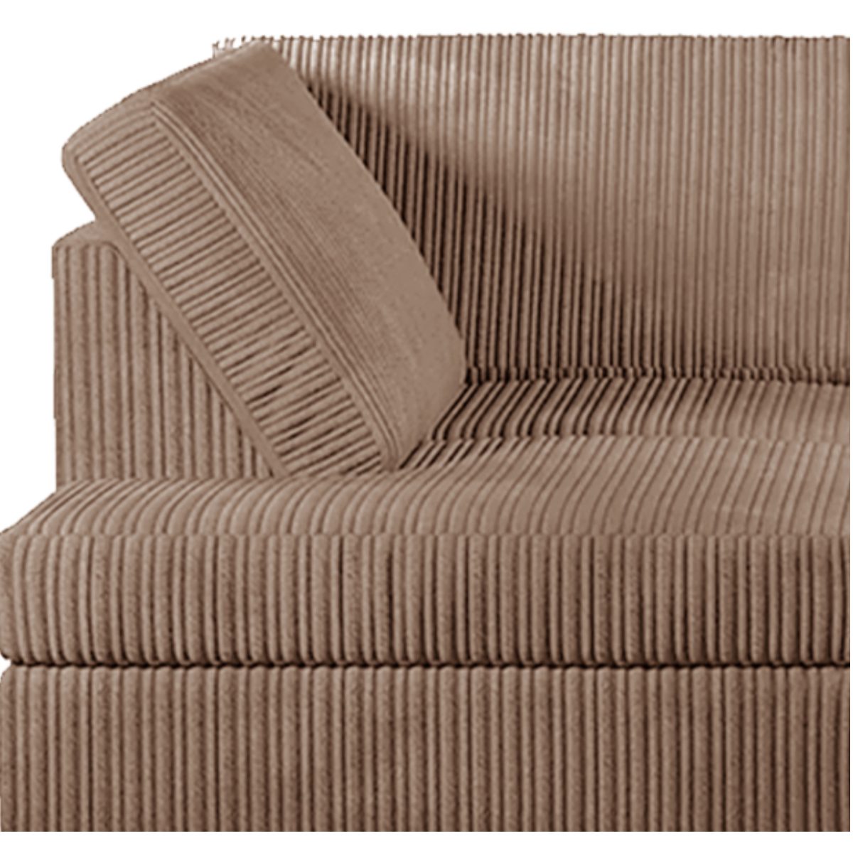 Luxor Full Cord Fabric 4 Seater Corner Sofa Full Back - 7