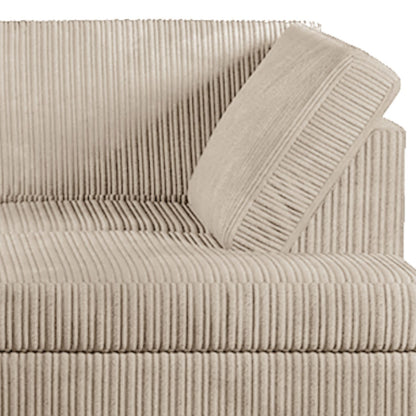 Luxor Full Cord Fabric 4 Seater Corner Sofa Full Back - 9