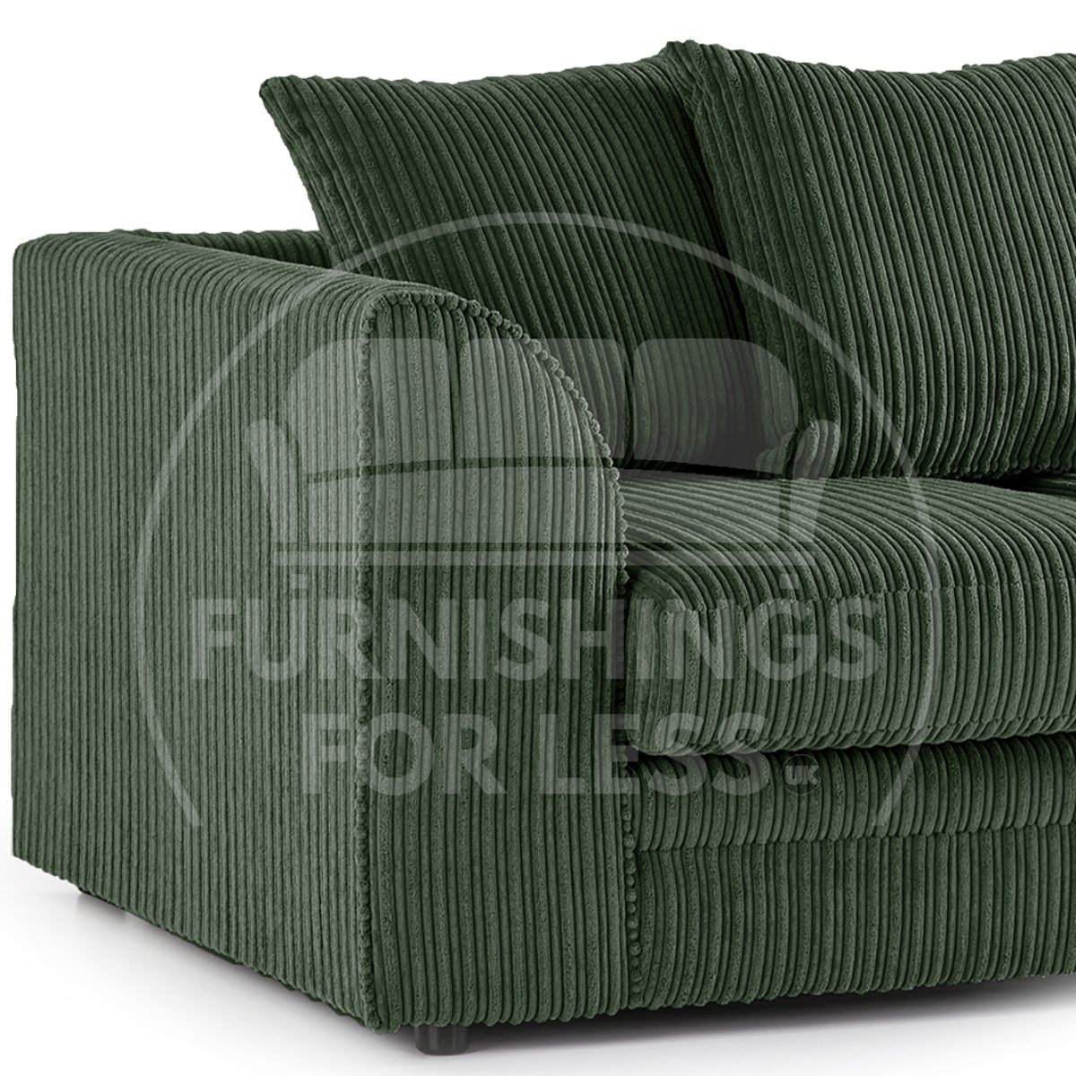 Luxor Full Jumbo Cord 3 Seater and 2 x Armchairs - Scatter Back - 4