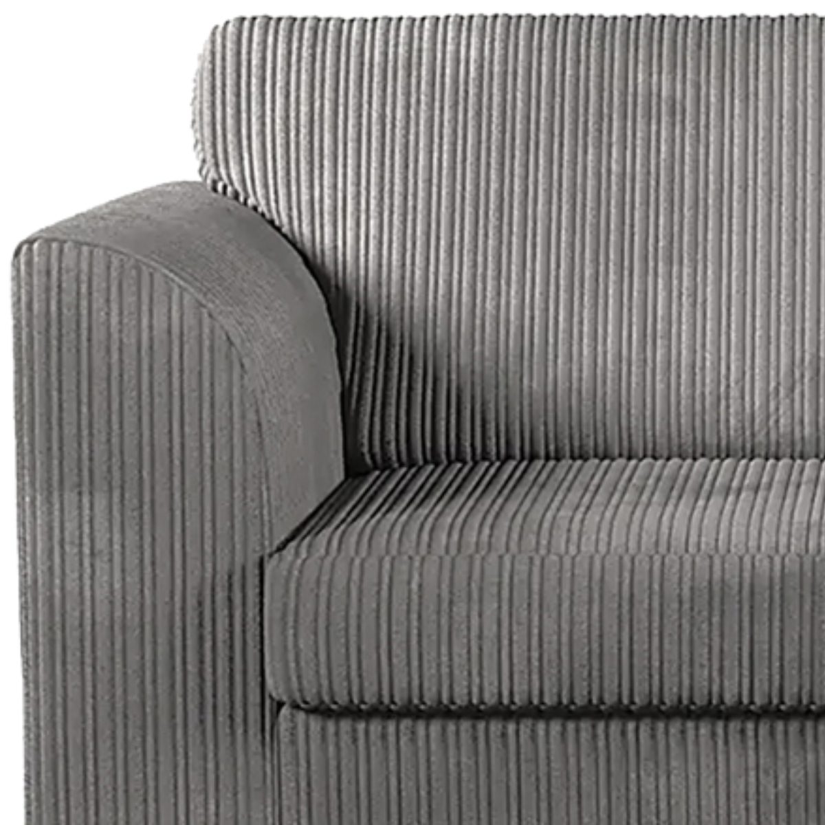 Luxor Full Cord Fabric 4 Seater Corner Sofa Full Back - 6