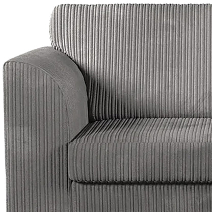 Luxor Full Cord Fabric 4 Seater Corner Sofa Full Back - 6